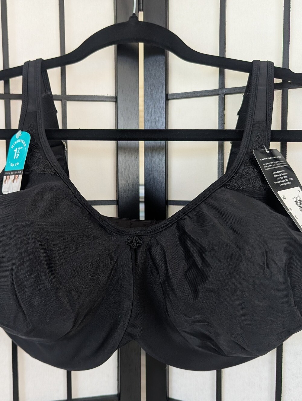 Bali Minimizer Black Full-Coverage Seemless Support Bra